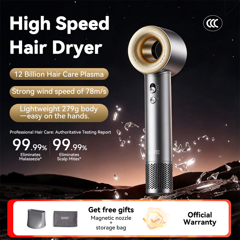 High Speed Hair Dryer 12 Billion Plasma Strong Winds Quick-drying Light Weight