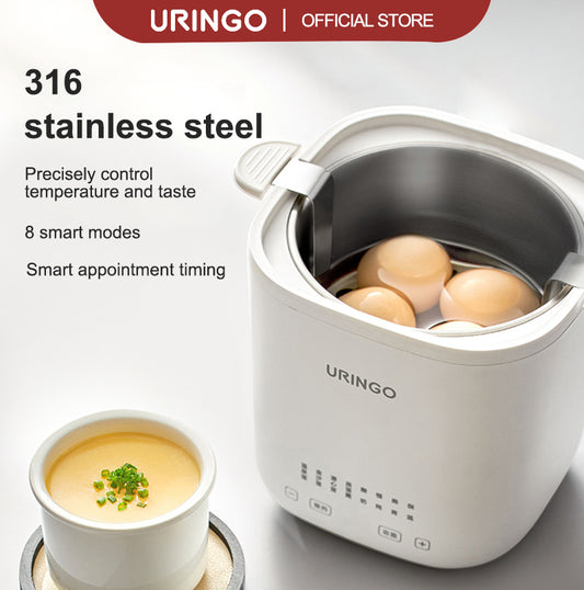 URINGO Egg Boiler Multifunctional Mini Electric Stew Pot Appointment Timing Heat protection