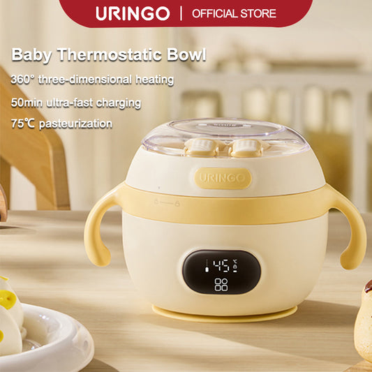 URINGO Baby Thermostat Bowl Complementary Food Warming Machine Fast charging Waterproof(450ML)