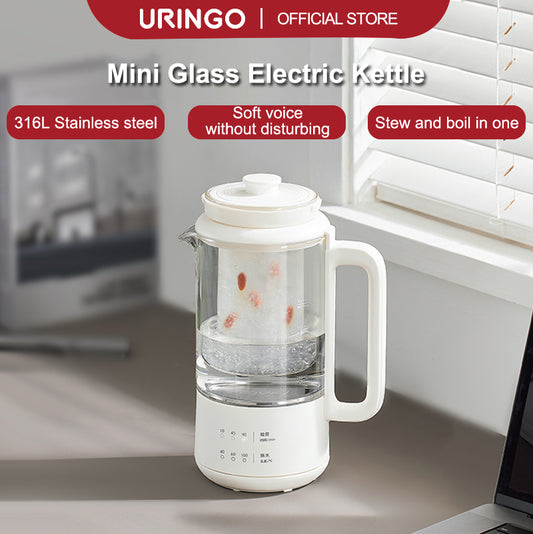 URINGO Electric Kettle Mini Size Flower Teapot Office Multi-functional thermos cup(800ml)